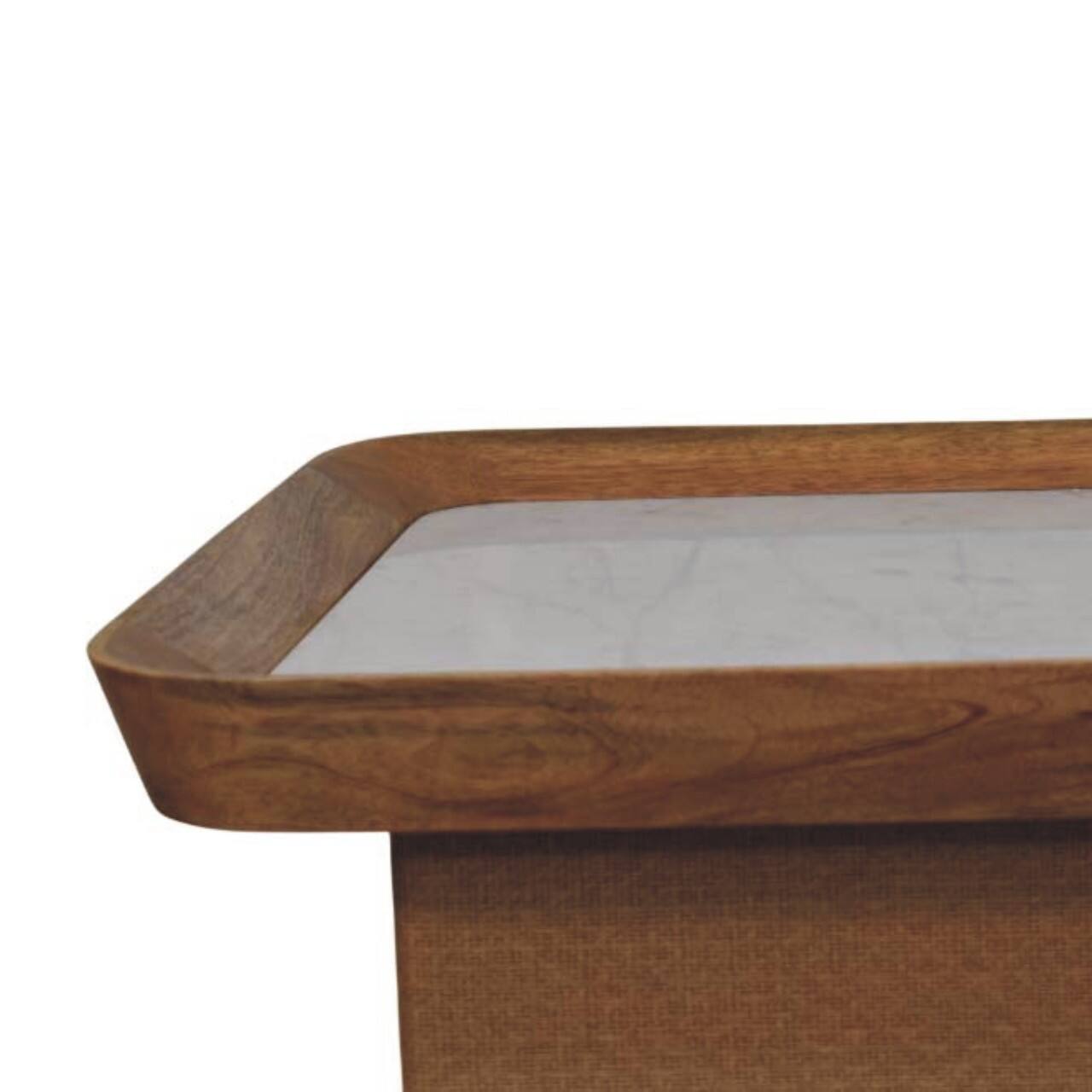 Back. Artisan Furniture - Artisan Furniture Solid Wood Marble Top Chatai Coffee Table, Brown - Brown.