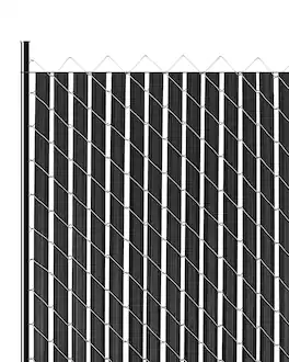 VEVOR - Bottom Locking Privacy Slats, Double-Wall Vertical Bottom-Locking Slats with Wings for Chain-Link Fence - Black