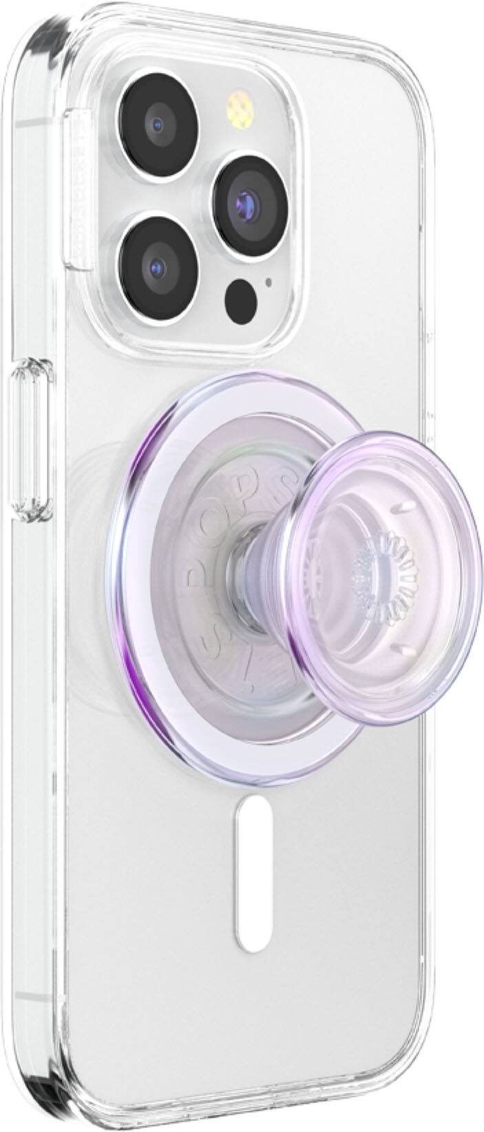 Left. PopSockets - MagSafe PopGrip Universal Magnetic Grip & Stand with Adapter Ring for Cell Phones - Opalescent Purple.
