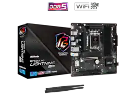 ASRock - B760M PG Lightning WiFi LGA 1700 Intel B760 Micro ATX Motherboard