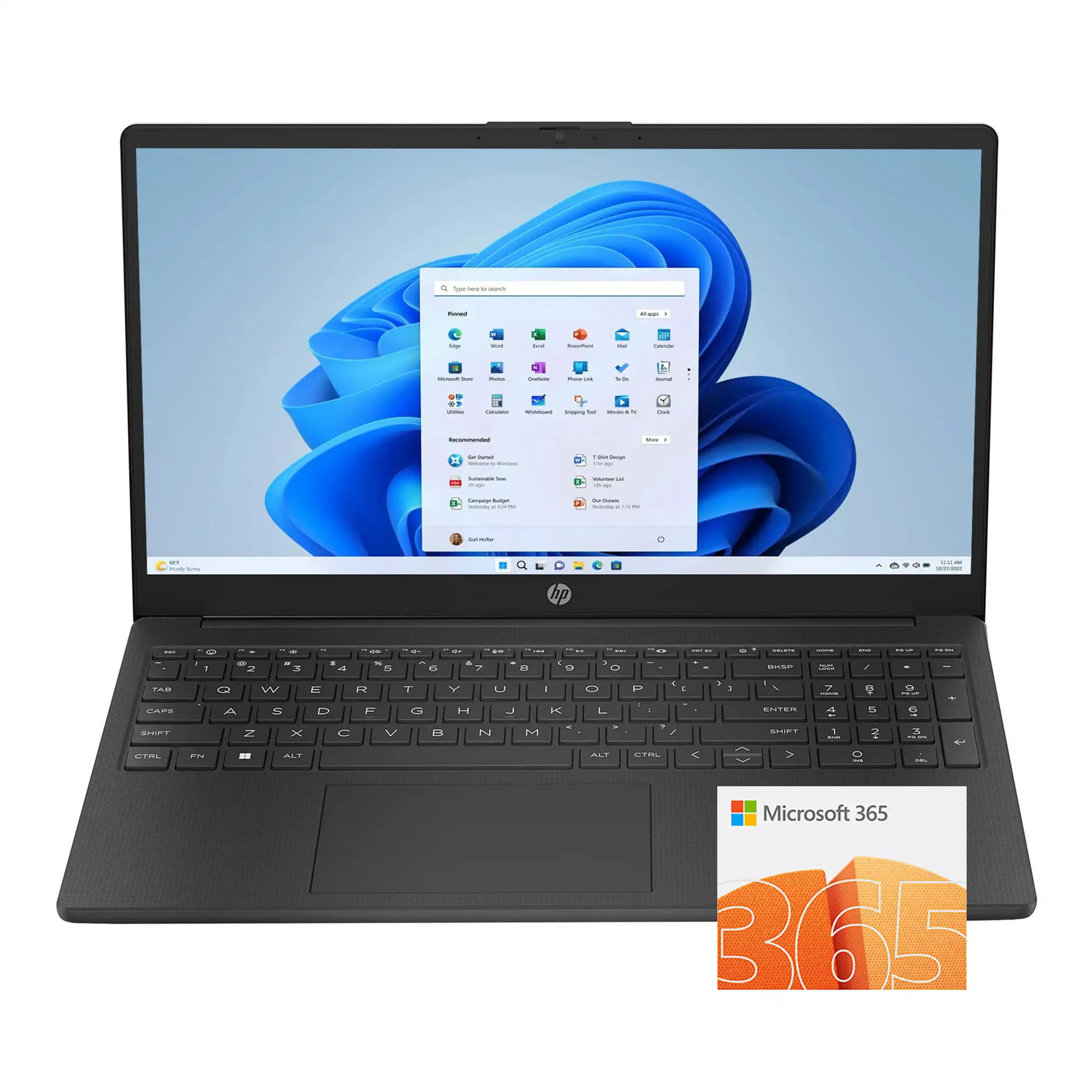 HP - 15.6" FHD Business Laptop,Intel Core 7 150U,32GB RAM,2TB SSD,1 Year Office 365,Win 11 Pro - Black