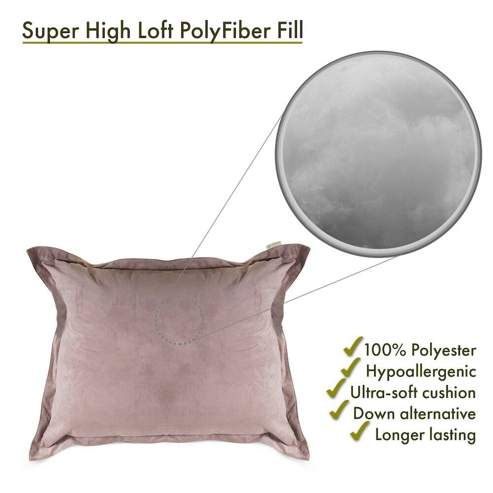 Super High Loft PolyFiber Fill

- 100% Polyester
- Hypoallergenic
- Ultra-soft cushion
- Down alternative
- Longer lasting