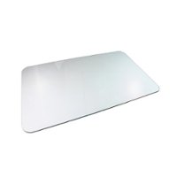 Floortex - Glass Rectangular Chair Mat for Hard Floors & Carpets - 36" x 40" - Crystal Clear - Front_Zoom