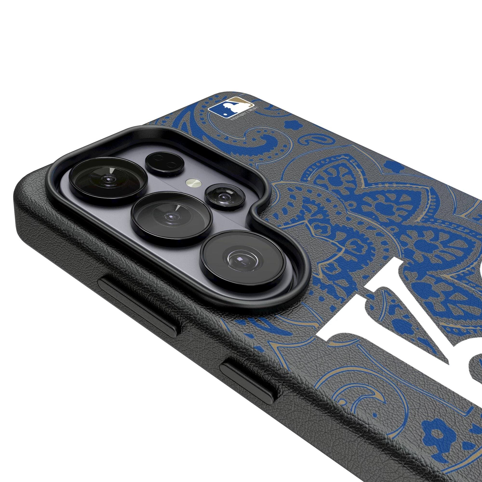 Alt View 2. Keyscaper - Kansas City Royals Paisley Galaxy Magnetic Bump Case - S24 - Black.