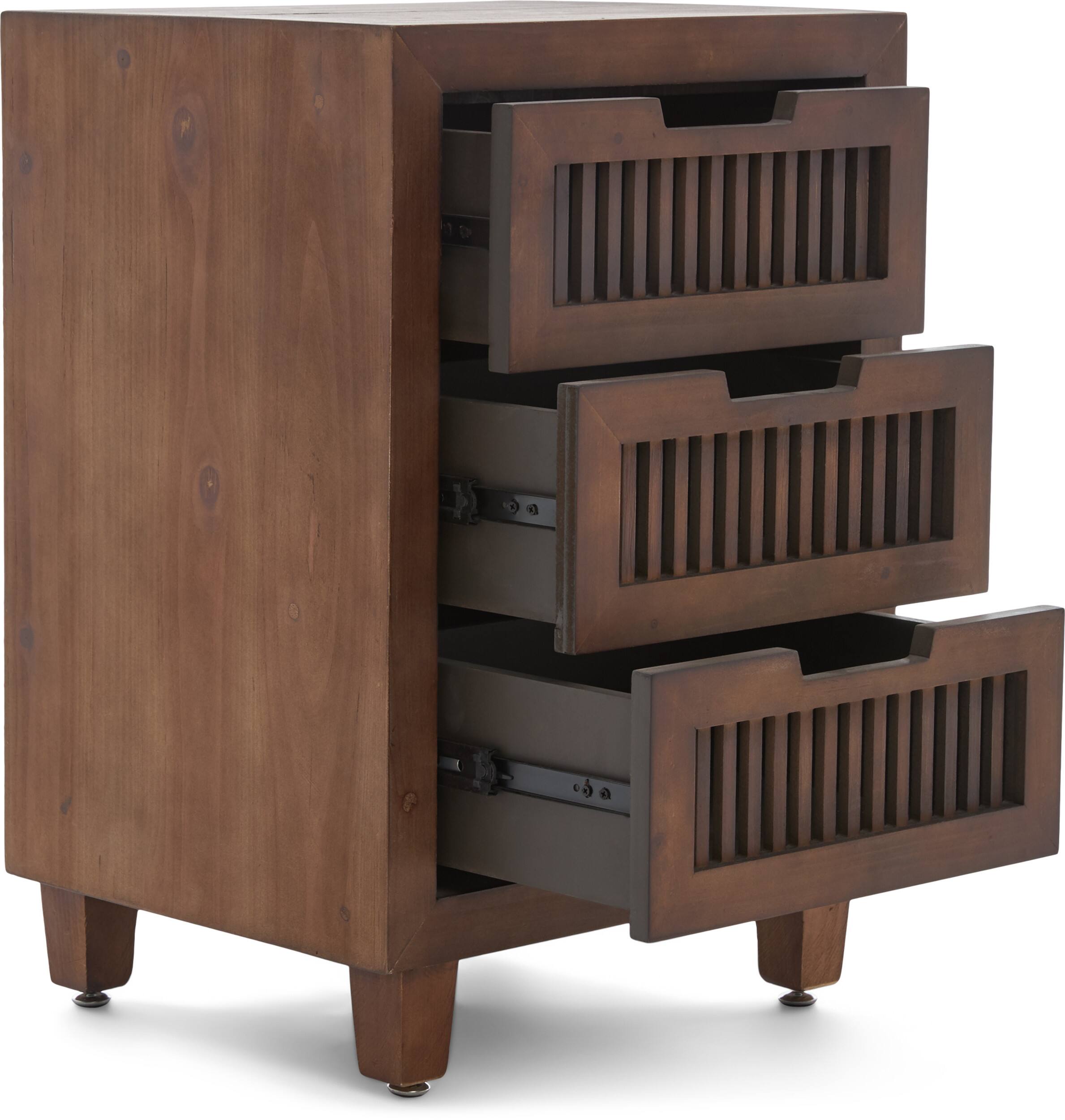 Alt View 14. Adore Decor - Sawyer 3-Drawer Cabinet - Brown.