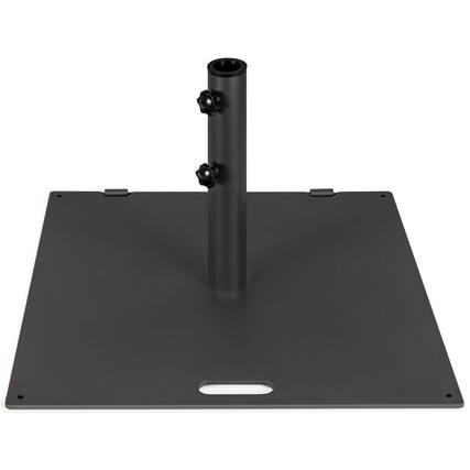 Front. Costway - Costway 50 LBS Patio Umbrella Base Stand 24" Outdoor Square Market Handle Wheel - Black.