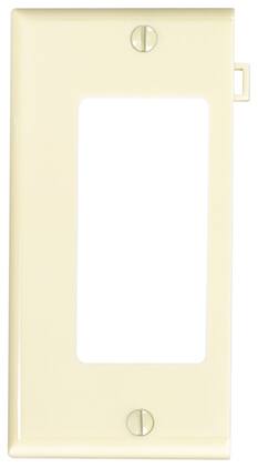 Leviton - 1-Gang Decora/GFCI Sectional Wallplate End Panel Thermoplastic Nylon PSE26-I - White