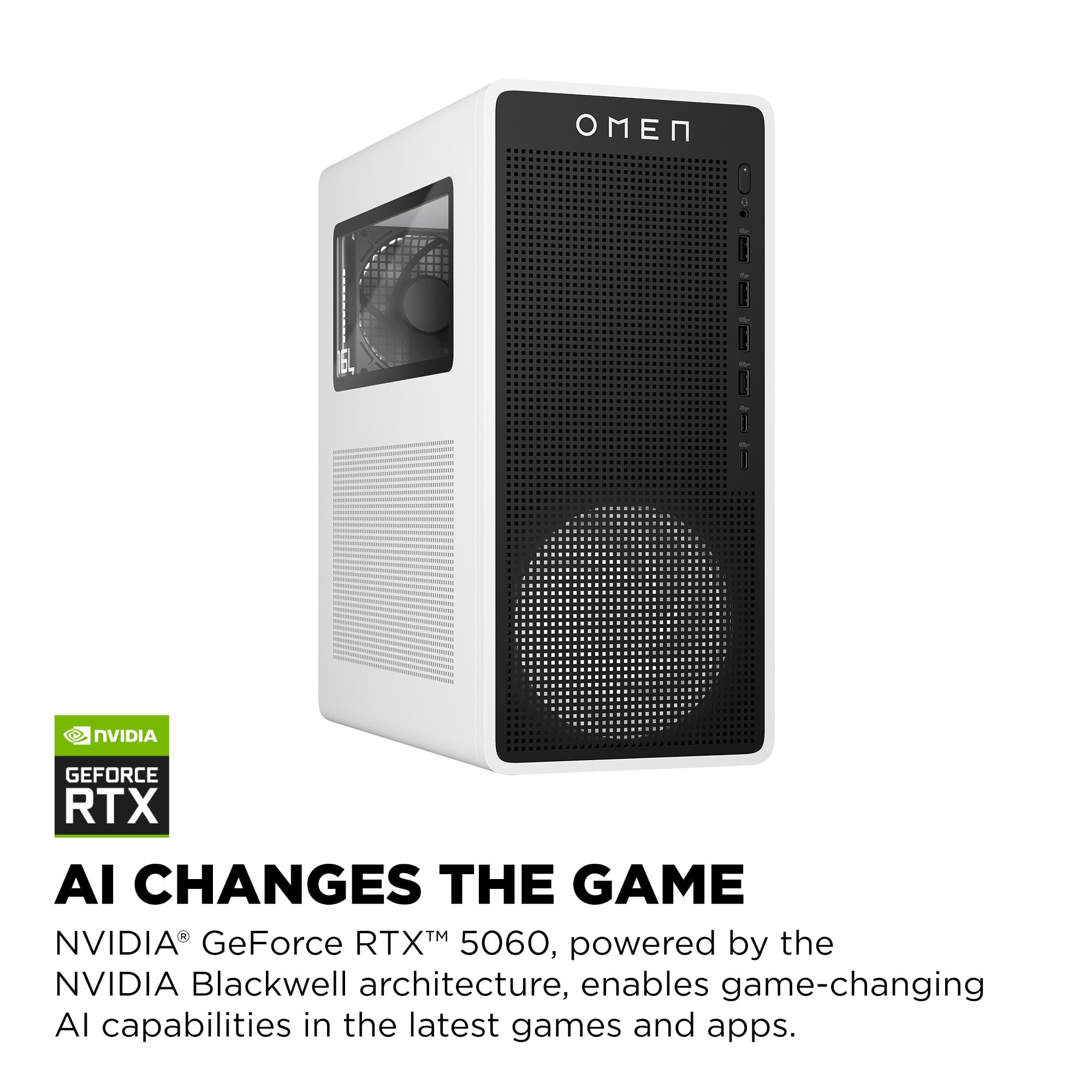 NVIDIA GeForce RTX™ 5060, powered by the NVIDIA Blackwell architecture, enables game-changing AI capabilities in the latest games and apps.