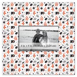 Fan Creations - Philadelphia Flyers 10'' x 10'' Floral Pattern Frame - Multicolor