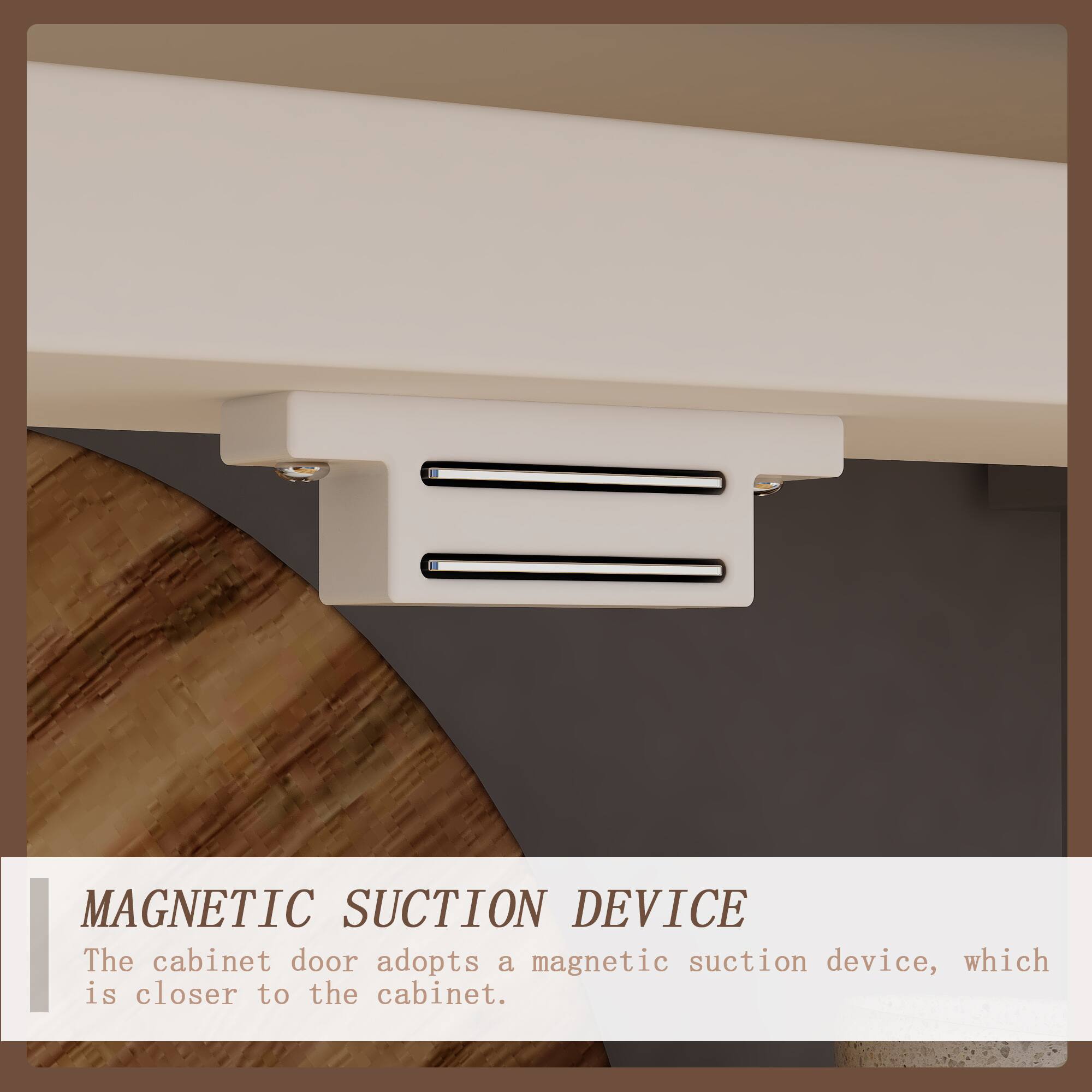 MAGNETIC SUCTION DEVICE
The cabinet door adopts a magnetic suction device, which is closer to the cabinet.