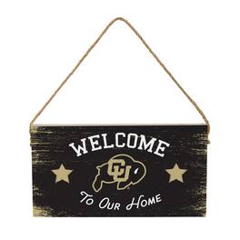 Evergreen Enterprises - Colorado Buffaloes 6" x 11" Welcome Home Wood Wall Sign with Rope Hanger - Multicolor