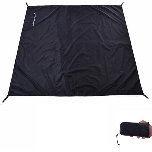 Front. Reds Spade - Tent Footprint - Waterproof Camping Tarp Heavy Duty Floor Saver Ultralight Ground Sheet Mat For Hiking Back... - Black-6 Person(118'' x 118'').