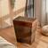 Alt View 12. Costway - Handwoven Laundry Hamper Foldable w/Removable Liner, Lid & Handles Brown - Brown.
