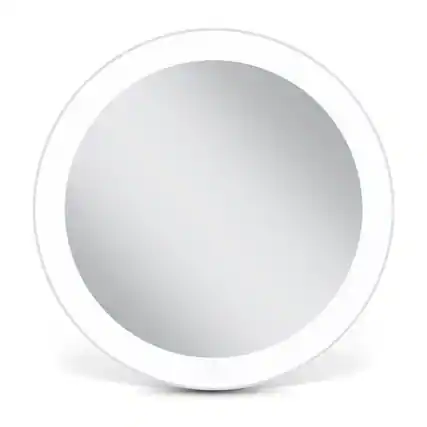 Front. Zadro - Rechargeable LED Lighted Compact Mirror with 3X Magnification, Travel Mirror - White.