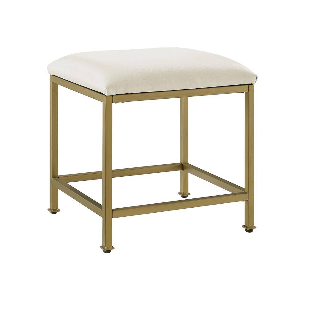 Alt View 1. Crosley Furniture - Aimee Makeup Vanity Stool - Soft Gold.