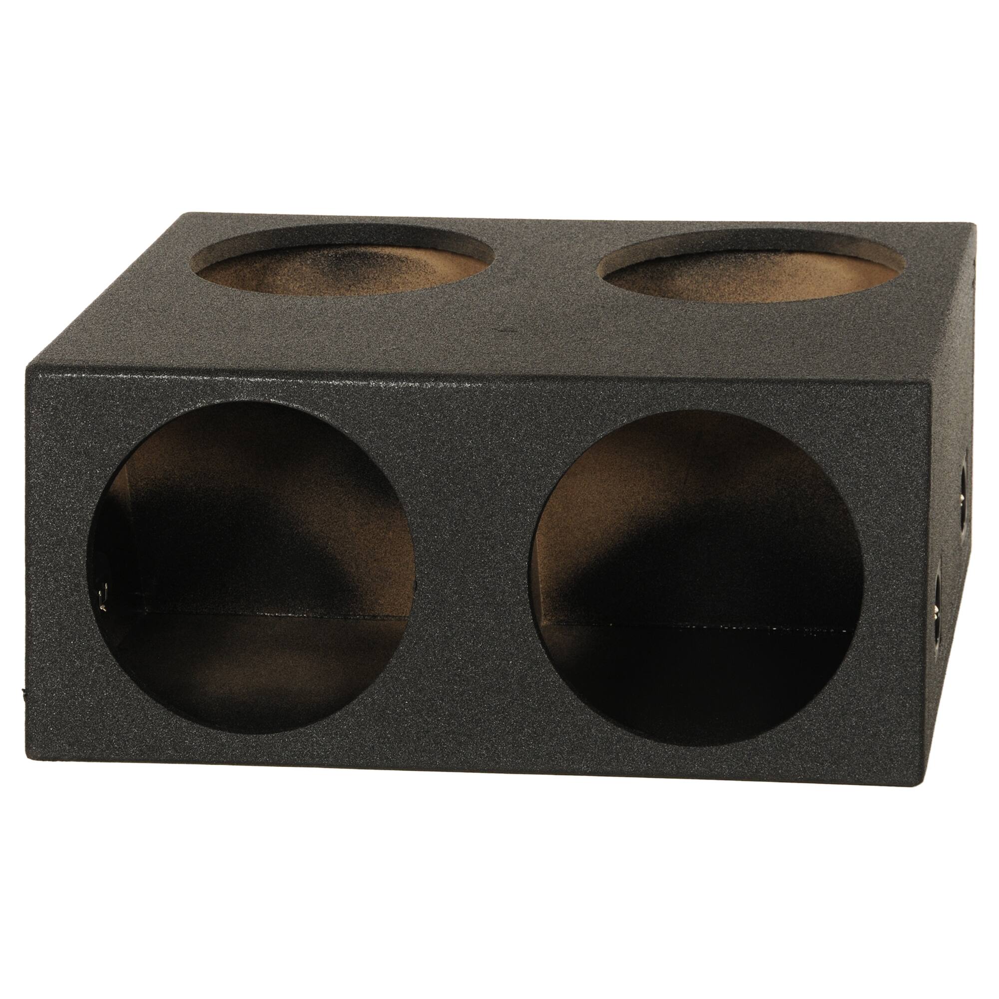 Alt View 4. QPower - Q Power QBOMB124T Quad 12 Inch Sealed Subwoofer Box with Spray-On Bedliner - BED LINER BLACK.