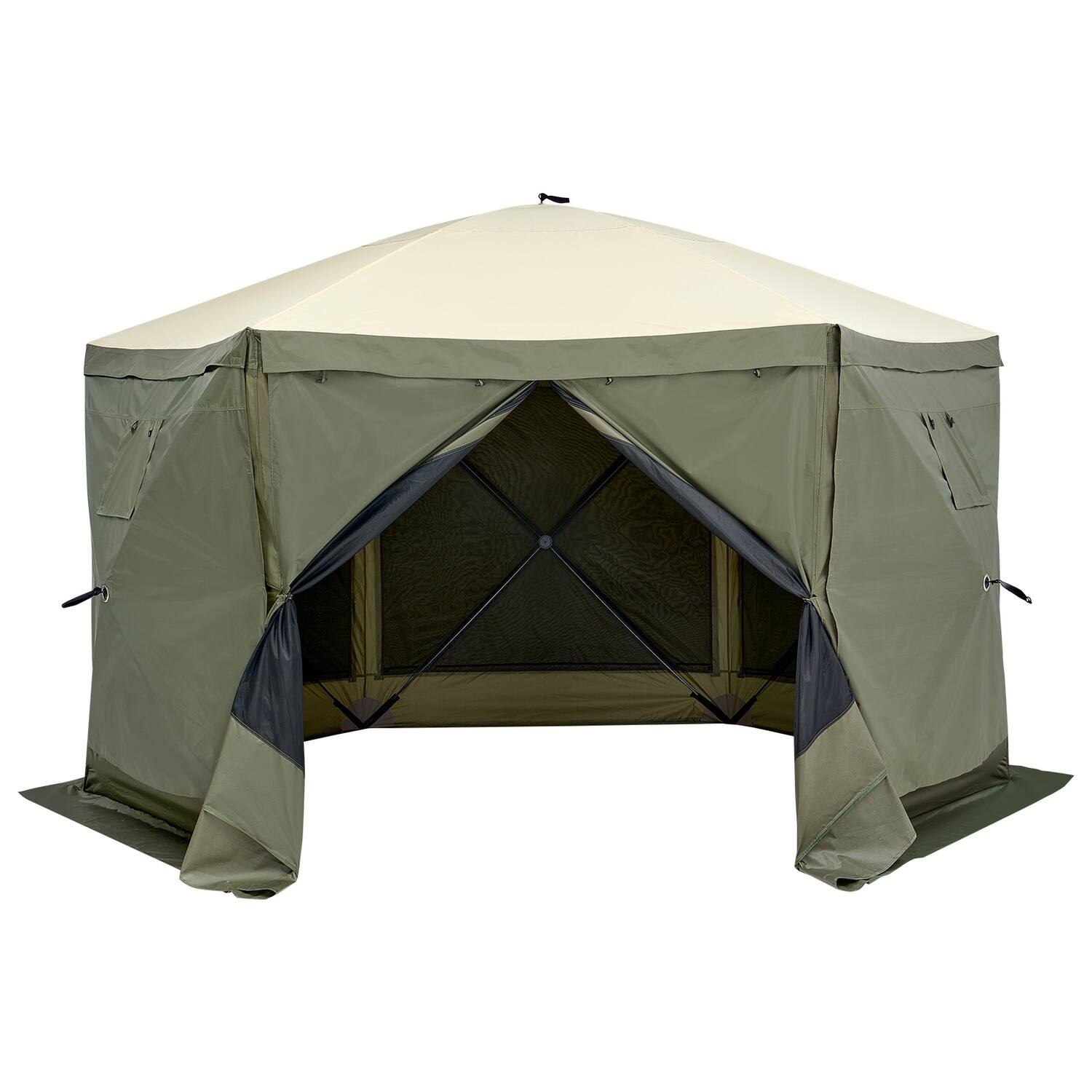 Alt View 4. Boyel Living - Pop Up Gazebo Tent Waterproof Outdoor Event Canopy Shelter - Army Green.