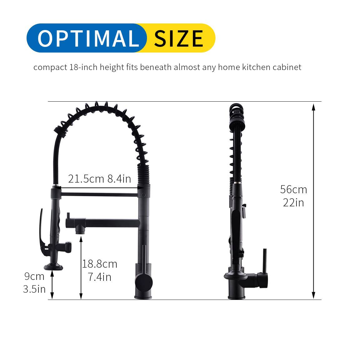 OPTIMAL SIZE  
compact 18-inch height fits beneath almost any home kitchen cabinet  

21.5cm 8.4in  
56cm 22in  
9cm 3.5in  
18.8cm 7.4in