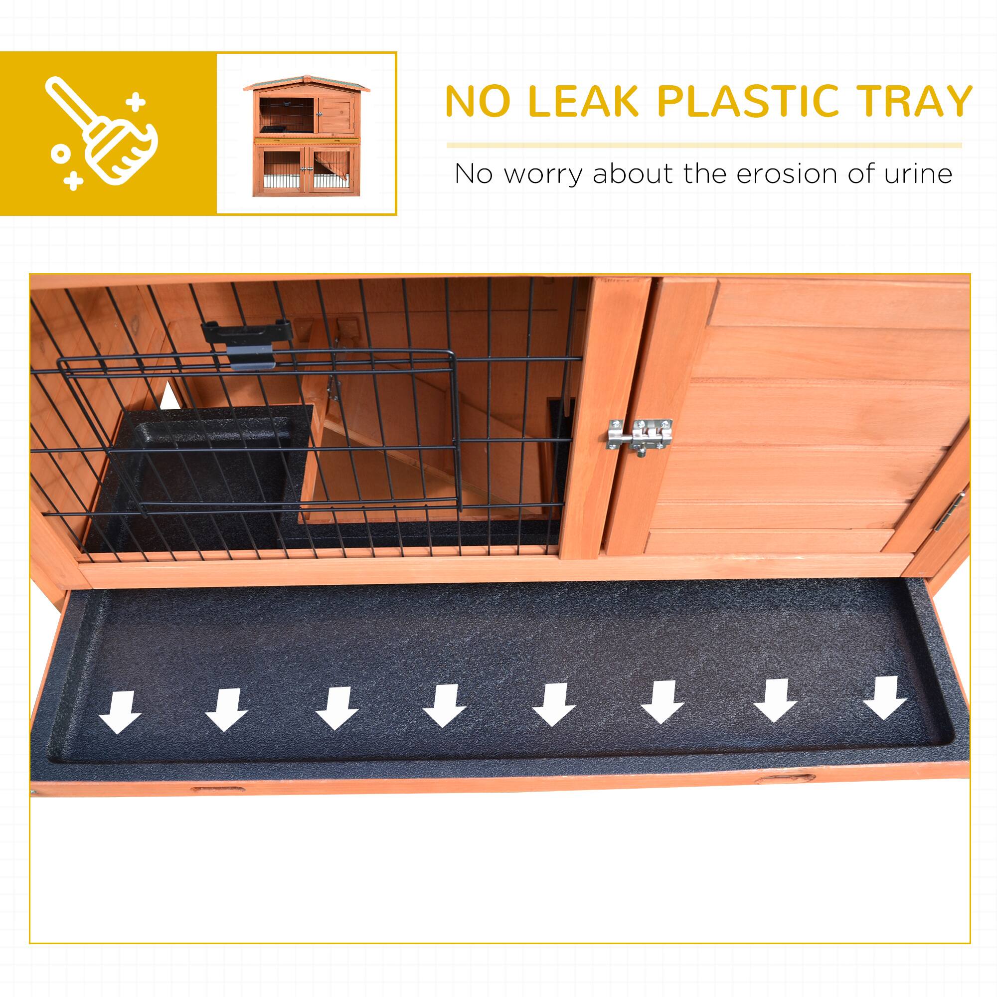 NO LEAK PLASTIC TRAY  
No worry about the erosion of urine