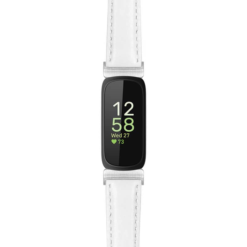 StrapsCo - Everyday Leather Watch Band Strap For Fitbit Inspire 3 (Extra Short) - White (Silver Hardware) price history on PriceWatchPro