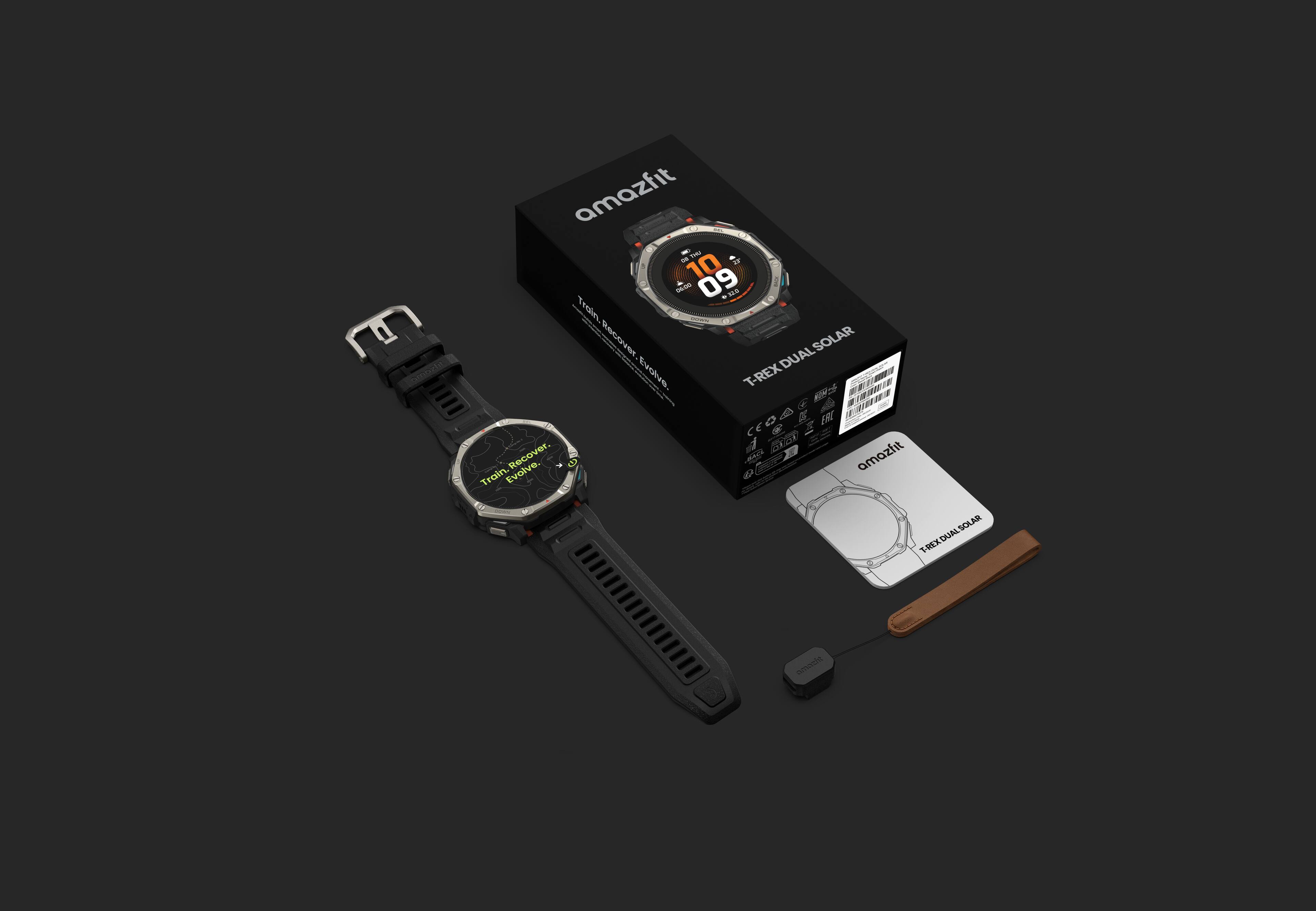 amazfit - TML 10 - 60 TEA Train. Recover SOLAR Evolve. T-REX DUAL SOLAR EAT Evolve, Recover. amazfit Train. SOLAR T-REX DUAL SOLAR