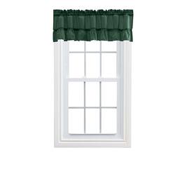 Ellis Curtain - Ellis Stacey 1.5" Rod Pocket High Quality Fabric Solid Color Window Ruffled Filler Valance 54"x13" - Harvest