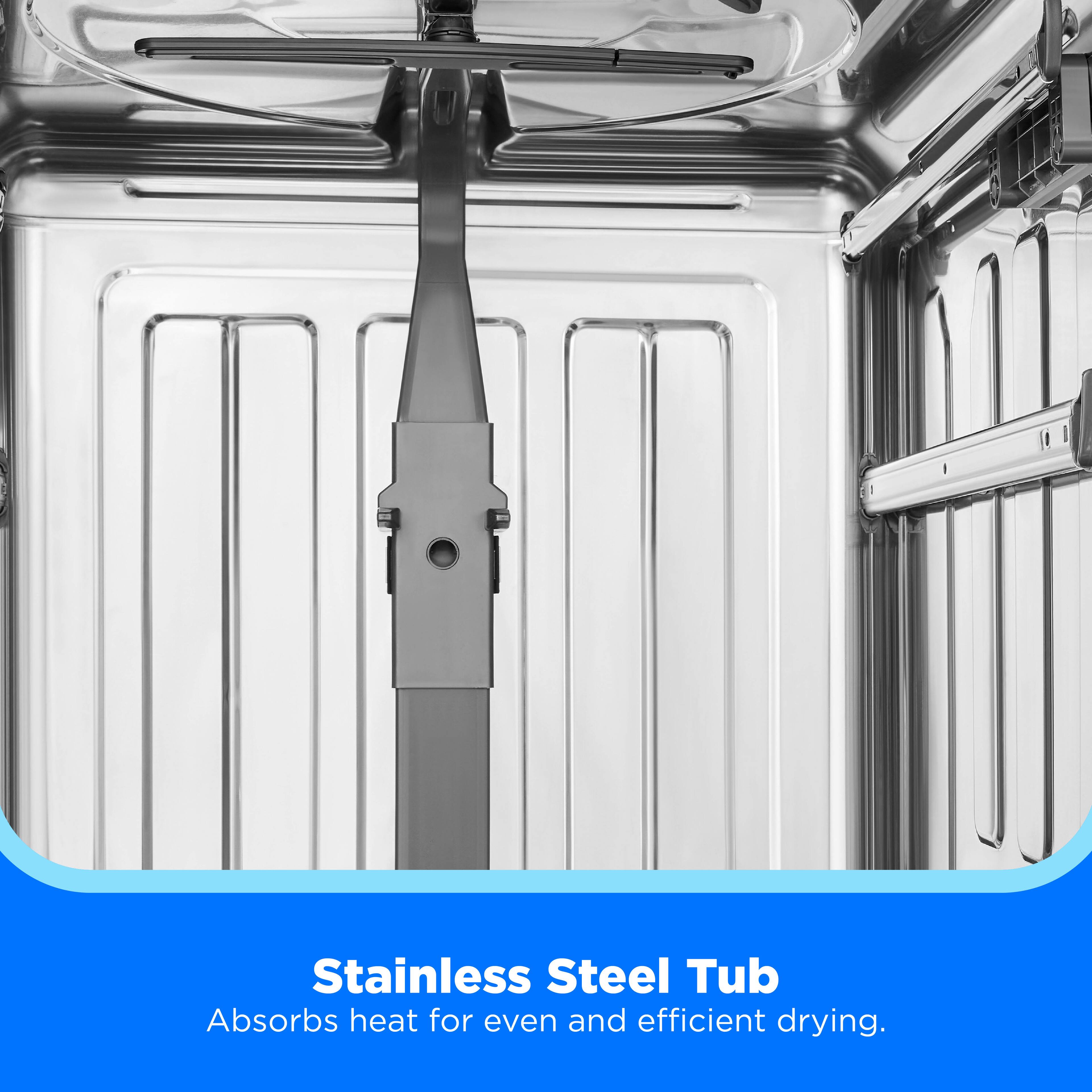 Stainless Steel Tub Absorbs heat for even and efficient drying.