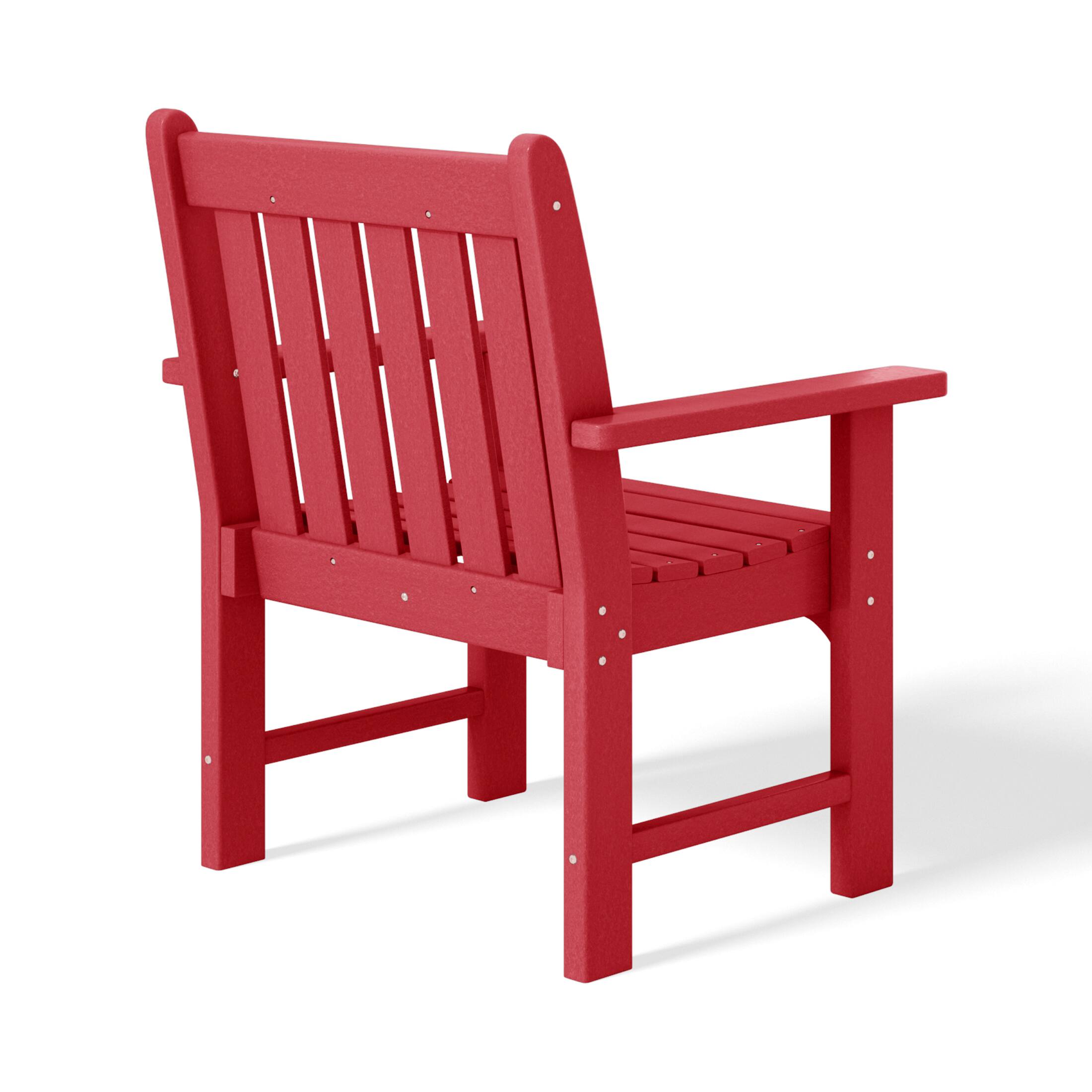 Alt View 2. WestinTrends - WestinTrends Malibu Outdoor Patio 2-Piece HDPE Adirondack Garden Chair with Square Adirondack Side Table Set - Red.