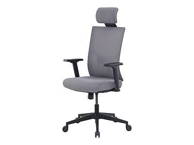 Alt View 4. La-Z-Boy - La-Z-Boy Joel Ergonomic Mesh Swivel Executive Chair, Gray (51448) - Gray.
