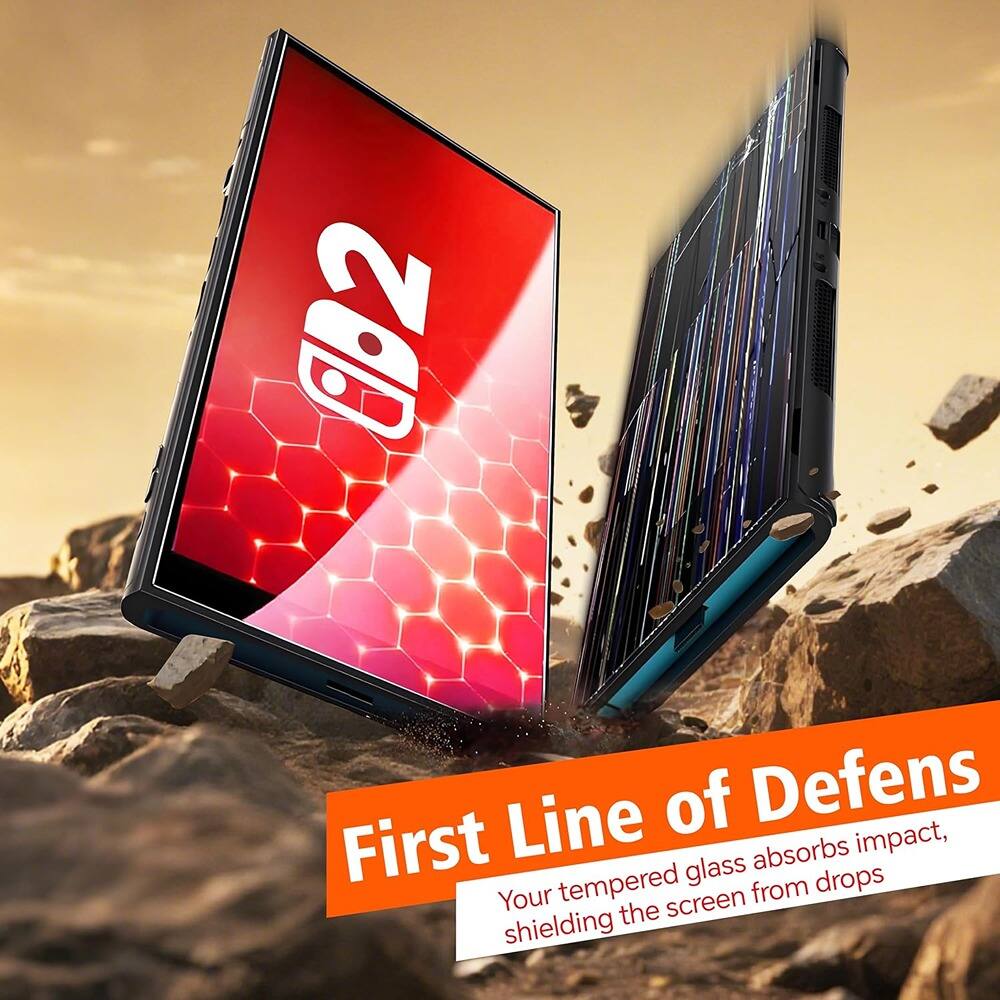 First Line of Defense  
Your tempered glass absorbs impact, shielding the screen from drops