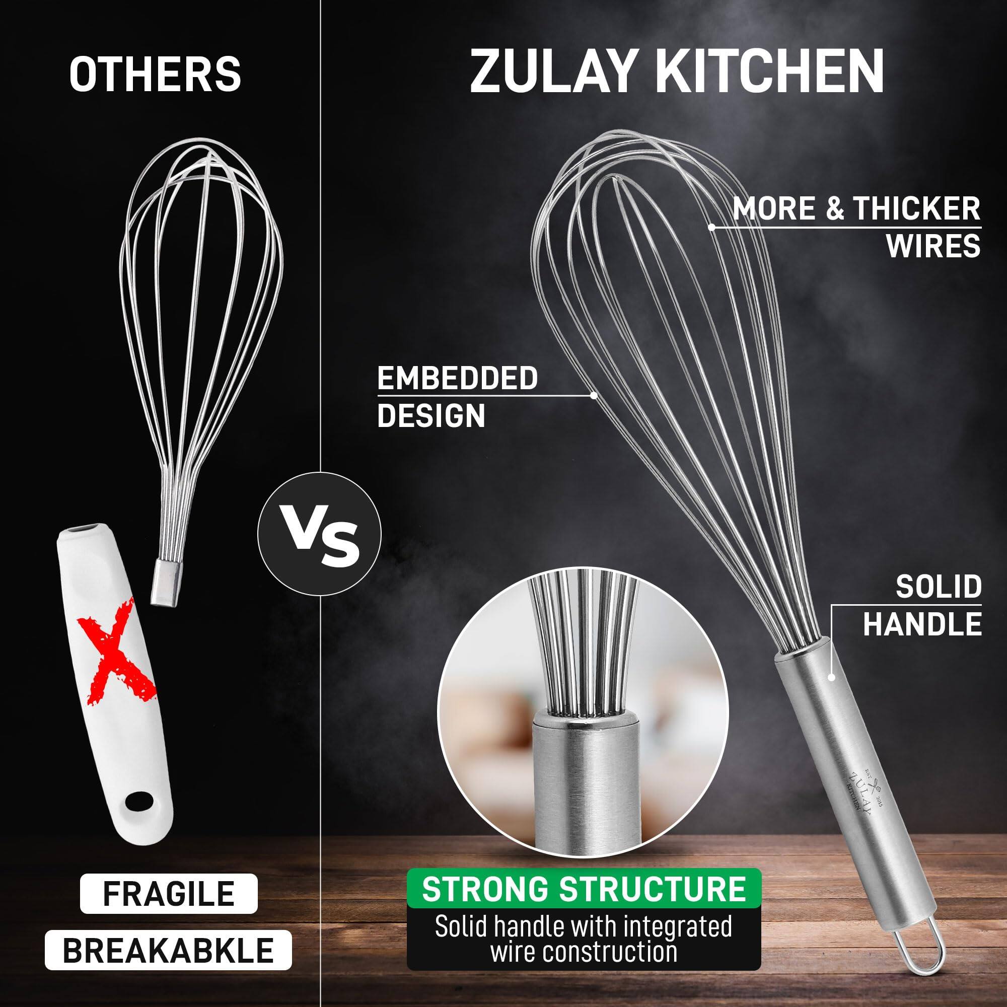 OTHERS ZULAY KITCHEN MORE & THICKER WIRES EMBEDDED DESIGN X Vs SOLID HANDLE FRAGILE BREAKABLE STRONG STRUCTURE Solid handle with integrated wire construction