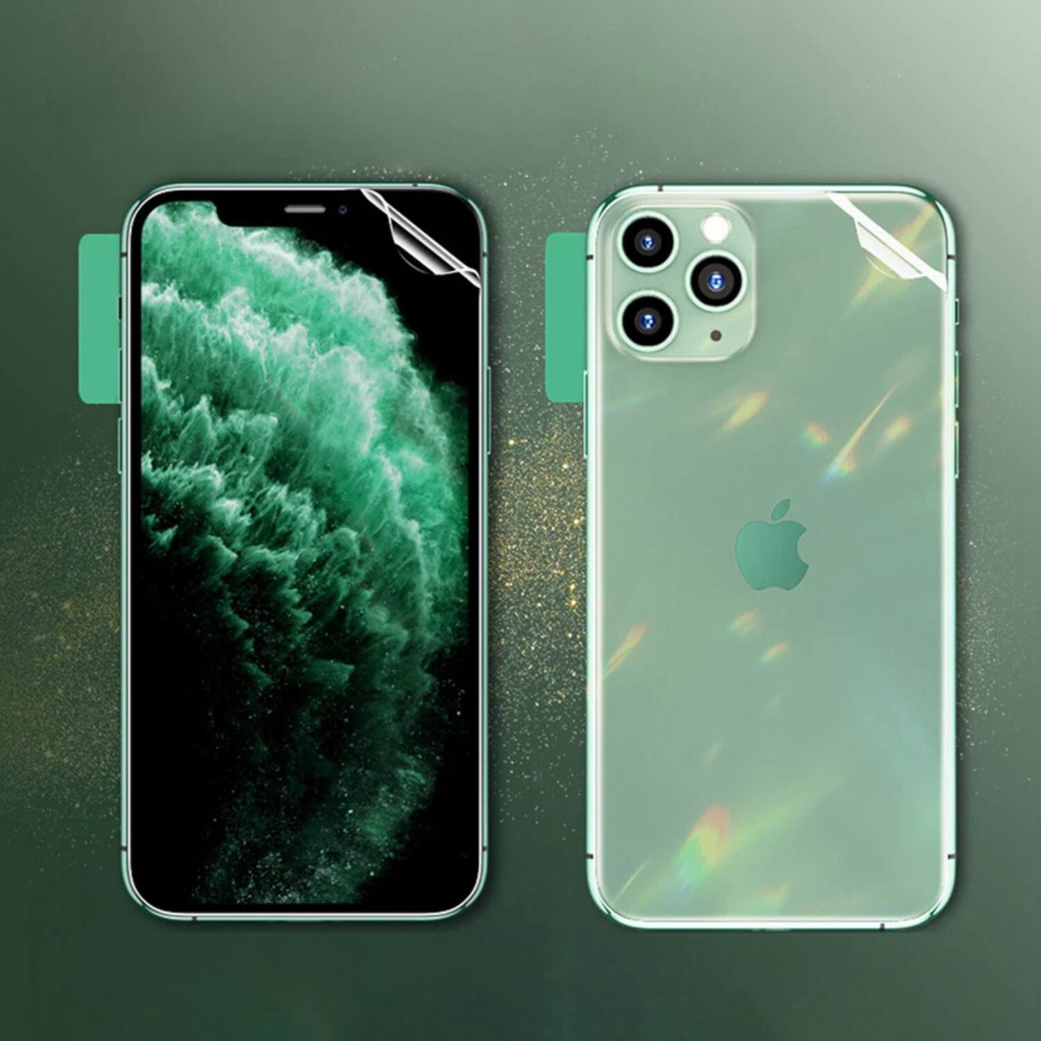 Back. Stock Preferred - Front and Back Hydrogel Screen Protector Film for iPhone 16 Pro Max - Clear.