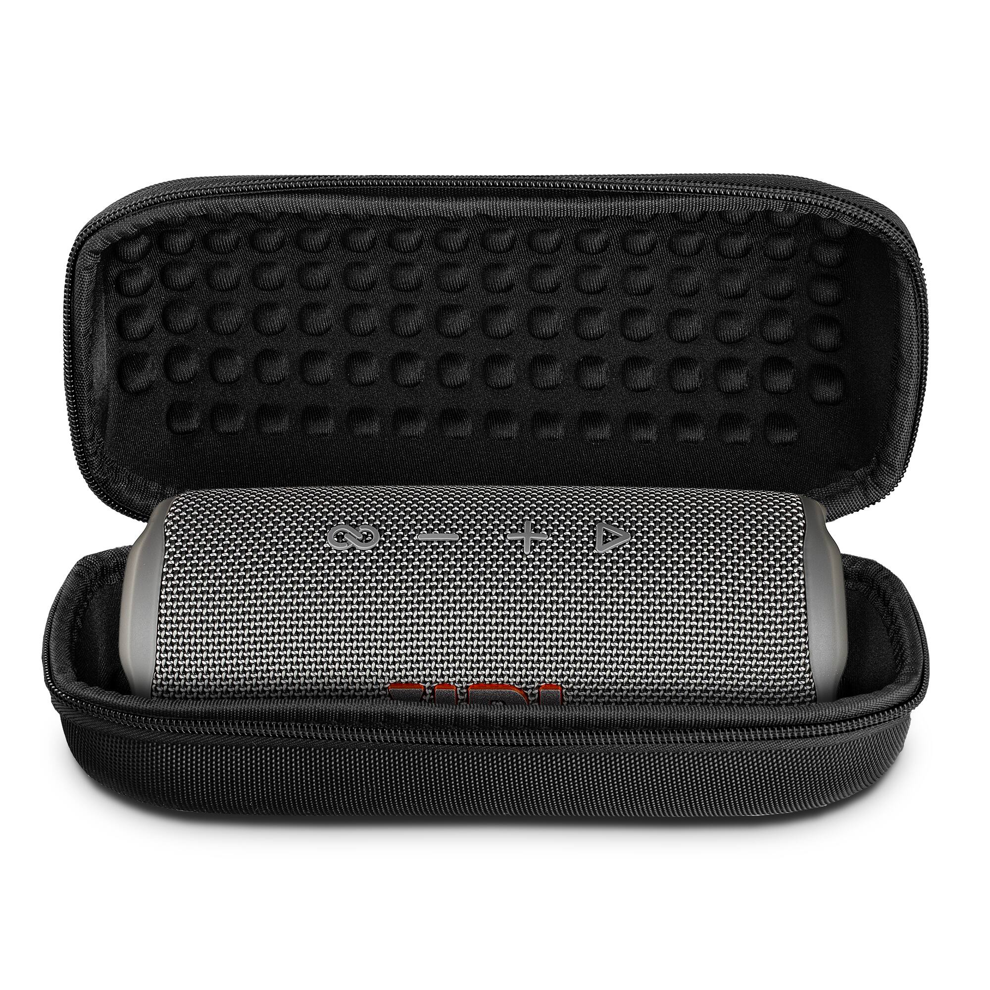 Alt View 2. JBL - JBL Flip 6 Portable Bluetooth Speaker, deep bass, IPX7 waterproof, for home with Travel Case - Grey.