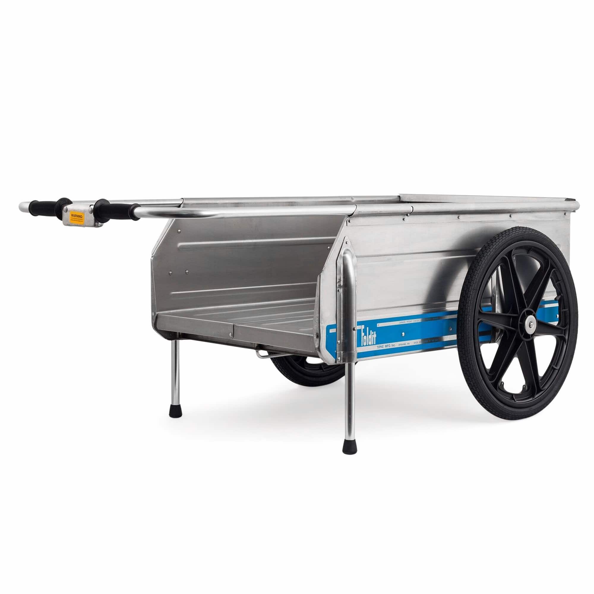 Tipke Manufacturing Company - Foldit Do It All Aluminum Folding Cart, Blue Stripe - Blue Trim