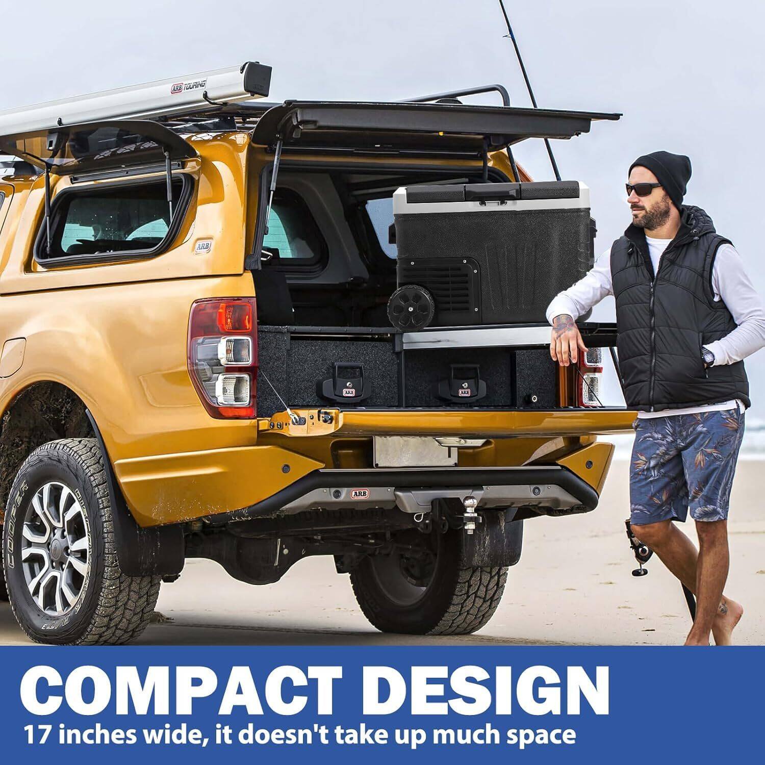 COMPACT DESIGN  
17 inches wide, it doesn't take up much space