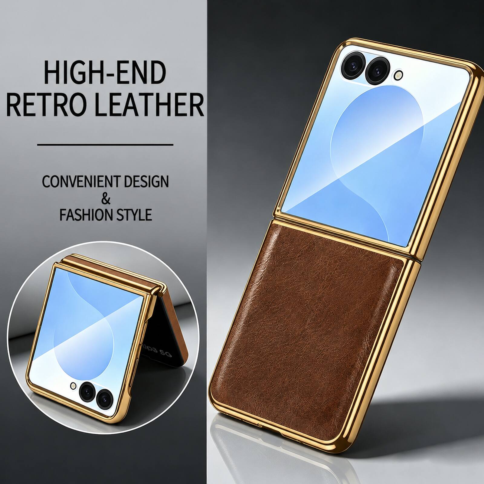 HIGH-END RETRO LEATHER  
CONVENIENT DESIGN & FASHION STYLE