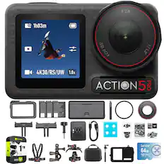 F 2.8
1h03m
155
FOV = 1 /1.3"
1.3"
4K30/RS/UW
1.0x
ACTION 5 PRO
clp cj dJ "D
CPS OSMO I 1 YR
00 Lexar 64GB
V30
XC E A2