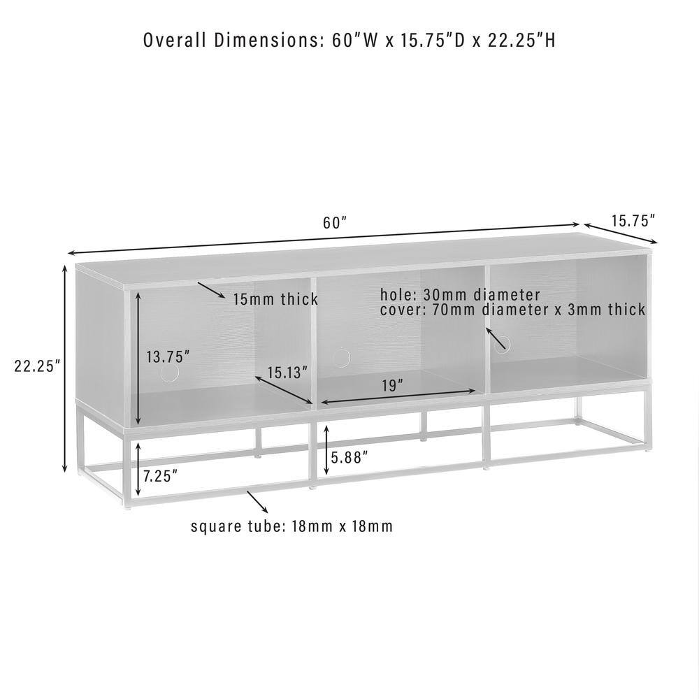 Overall Dimensions: 60"W x 15.75"D x 22.25"H

- 60"
- 15.75"
- 22.25"

15mm thick

- hole: 30mm diameter
- cover: 70mm diameter x 3mm thick

- 13.75"
- 15.13"
- 19"
- 7.25"
- 5.88"

square tube: 18mm x 18mm