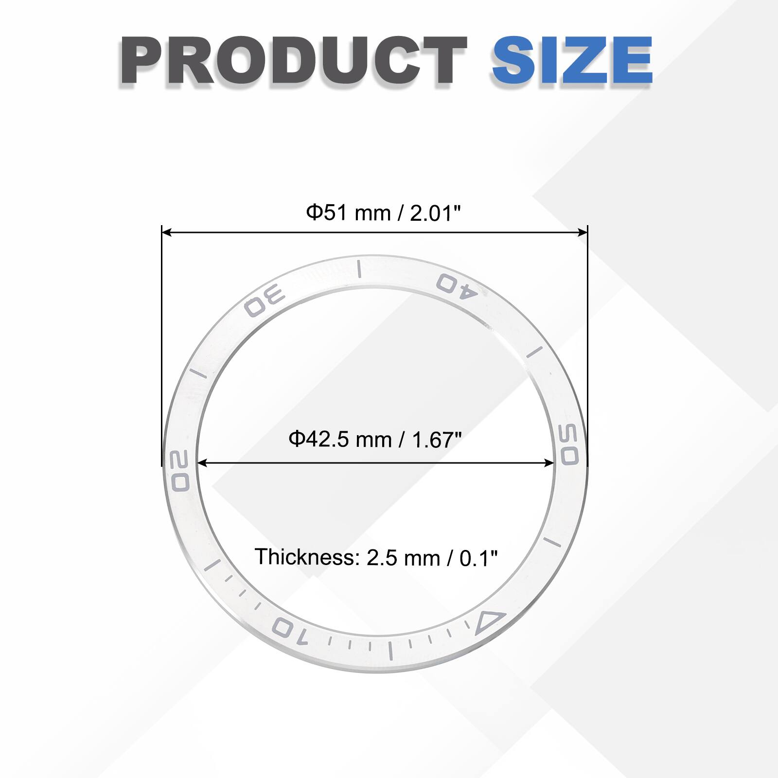 PRODUCT SIZE

51 mm / 2.01"  
42.5 mm / 1.67"  
Thickness: 2.5 mm / 0.1"