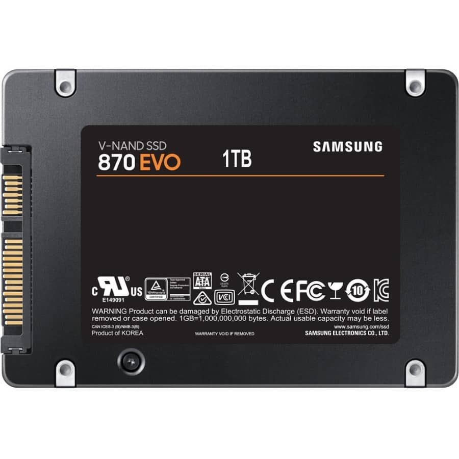 Samsung 870 EVO MZ 77E1T0E 1 TB Solid State Drive 2.5