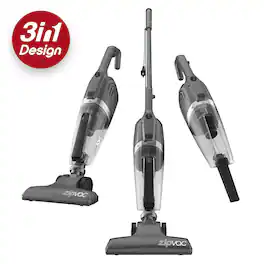 ionvac - ZipVac, 3-in-1 Corded Upright/Handheld Floor and Carpet Vacuum Cleaner