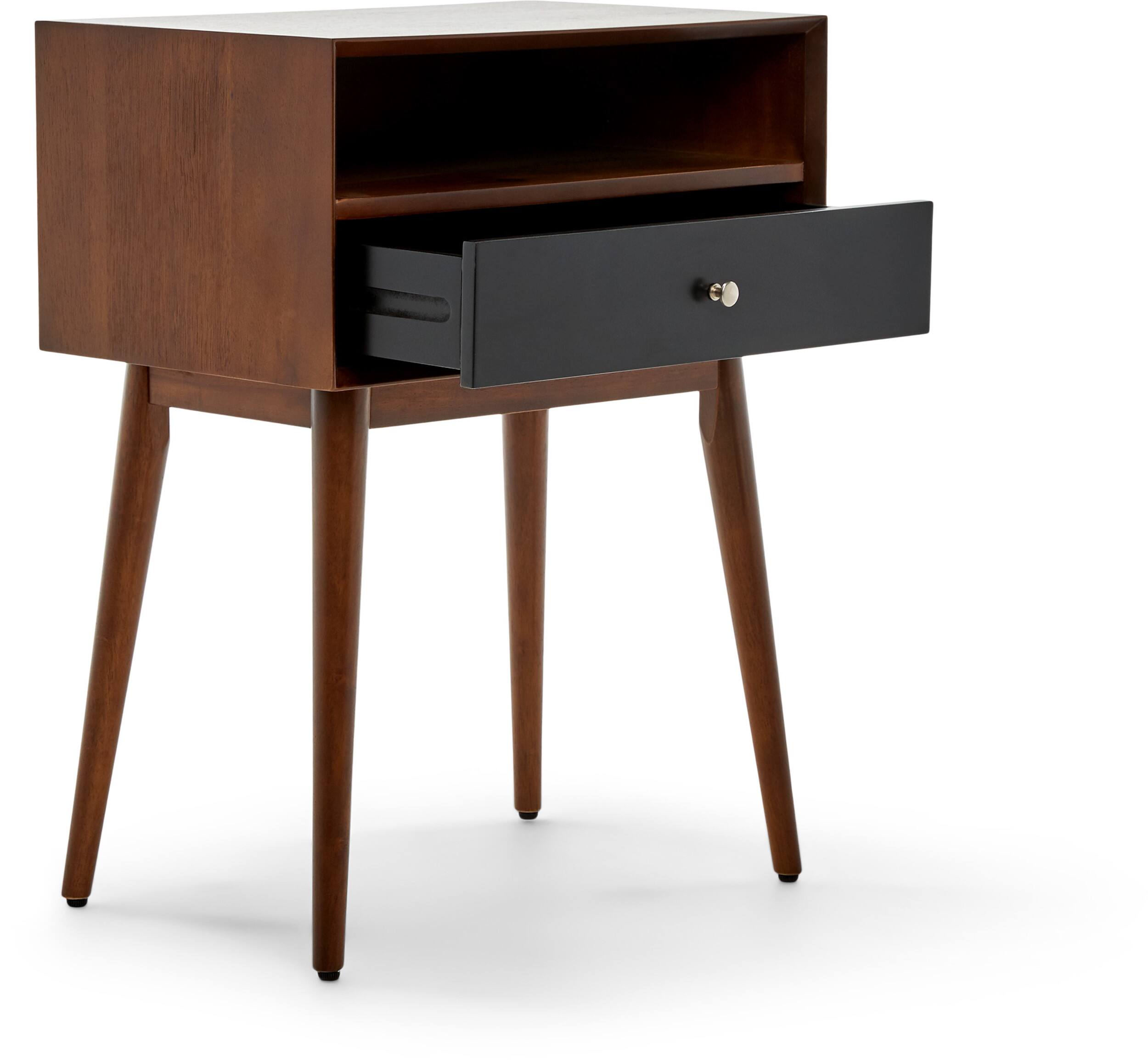 Alt View 12. Adore Decor - Rivet Mid-Century Modern Wood Media TV Console Table - Walnut Brown.