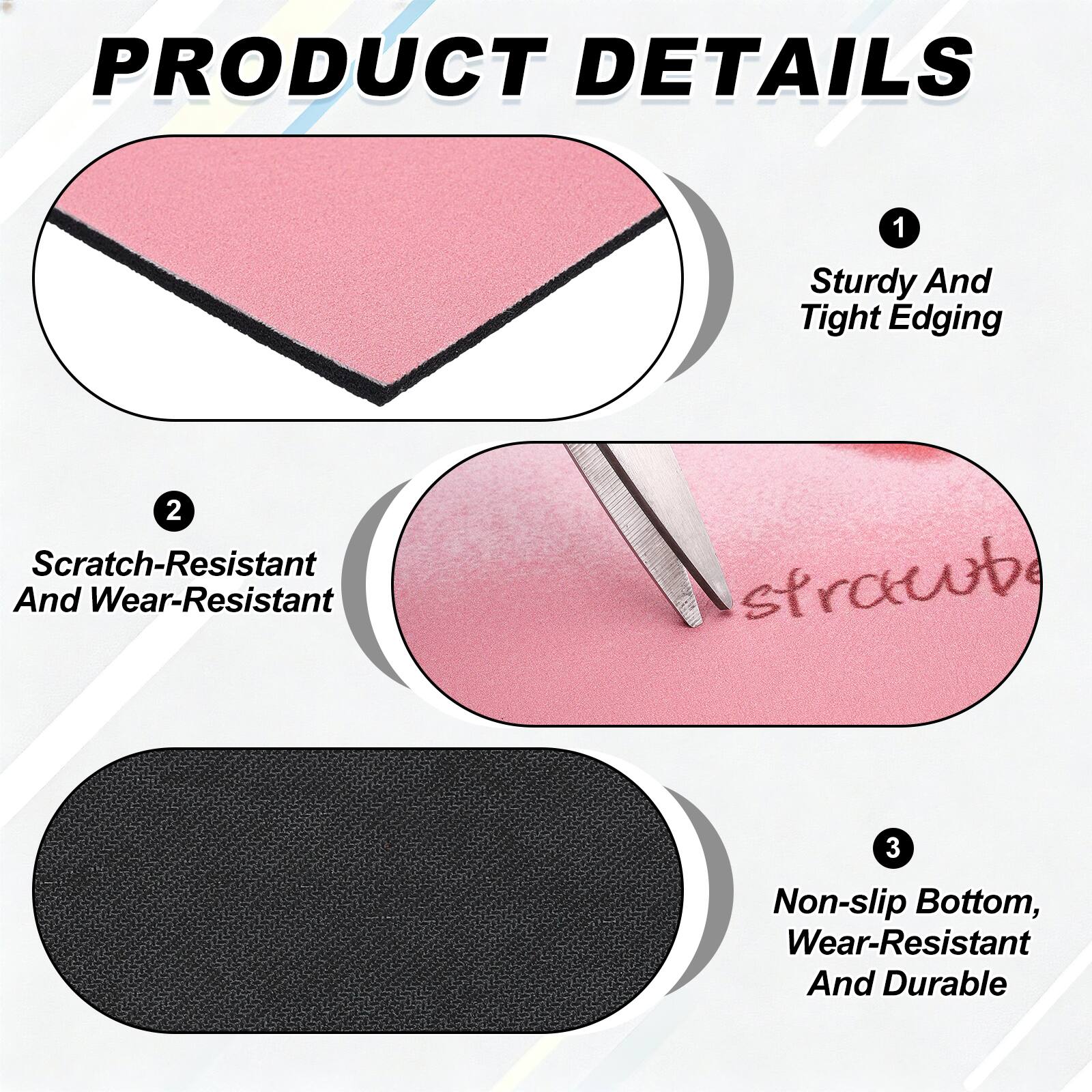 PRODUCT DETAILS

1. Sturdy And Tight Edging
2. Scratch-Resistant And Wear-Resistant
3. Non-slip Bottom, Wear-Resistant And Durable