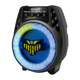Supersonic - 4" Bluetooth TWS Party Speaker with LED Lights & Multi-Connectivity - Black