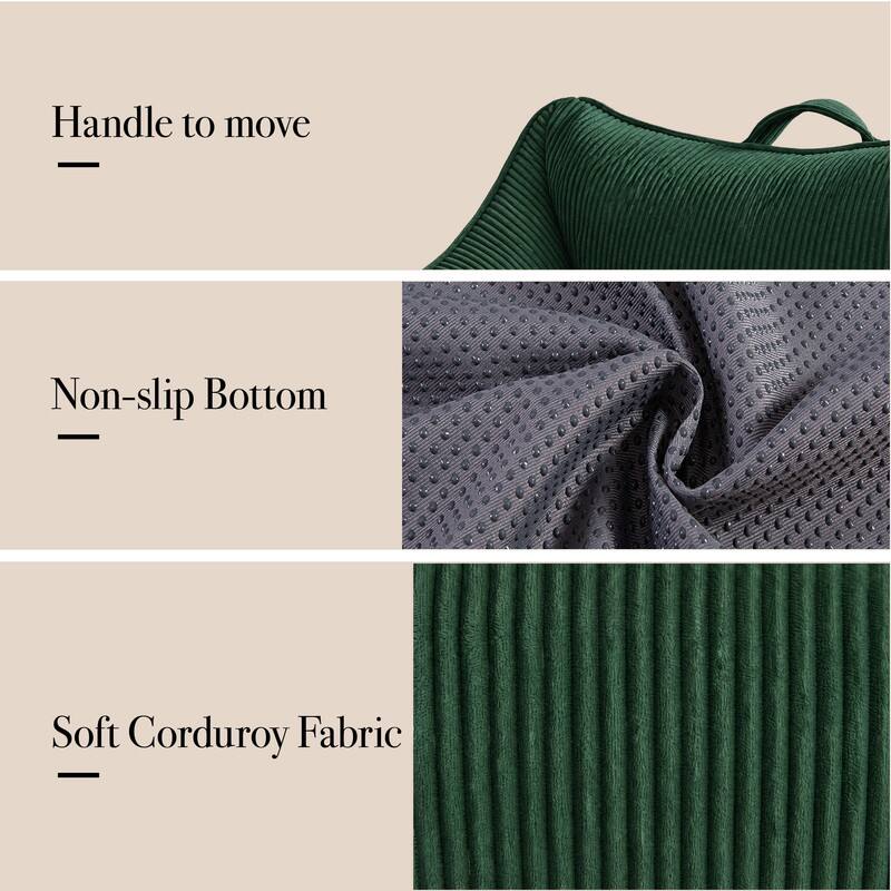 Handle to move  
-  
Non-slip Bottom  
-  
Soft Corduroy Fabric  
-