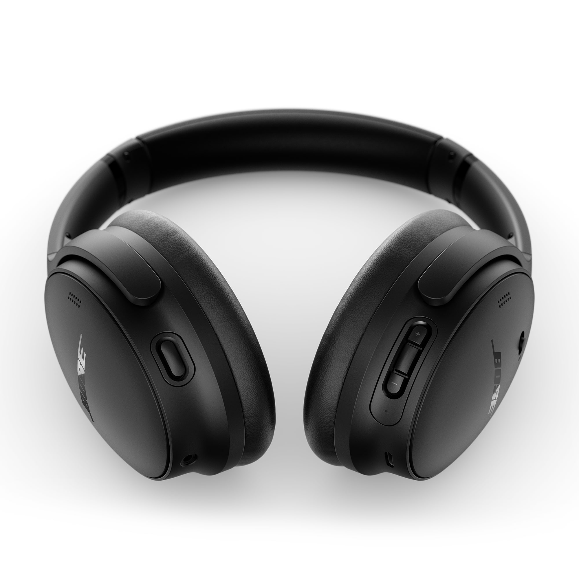 Angle. Bose - QuietComfort Wireless Noise Cancelling Over-the-Ear Bluetooth Headphones - Black.
