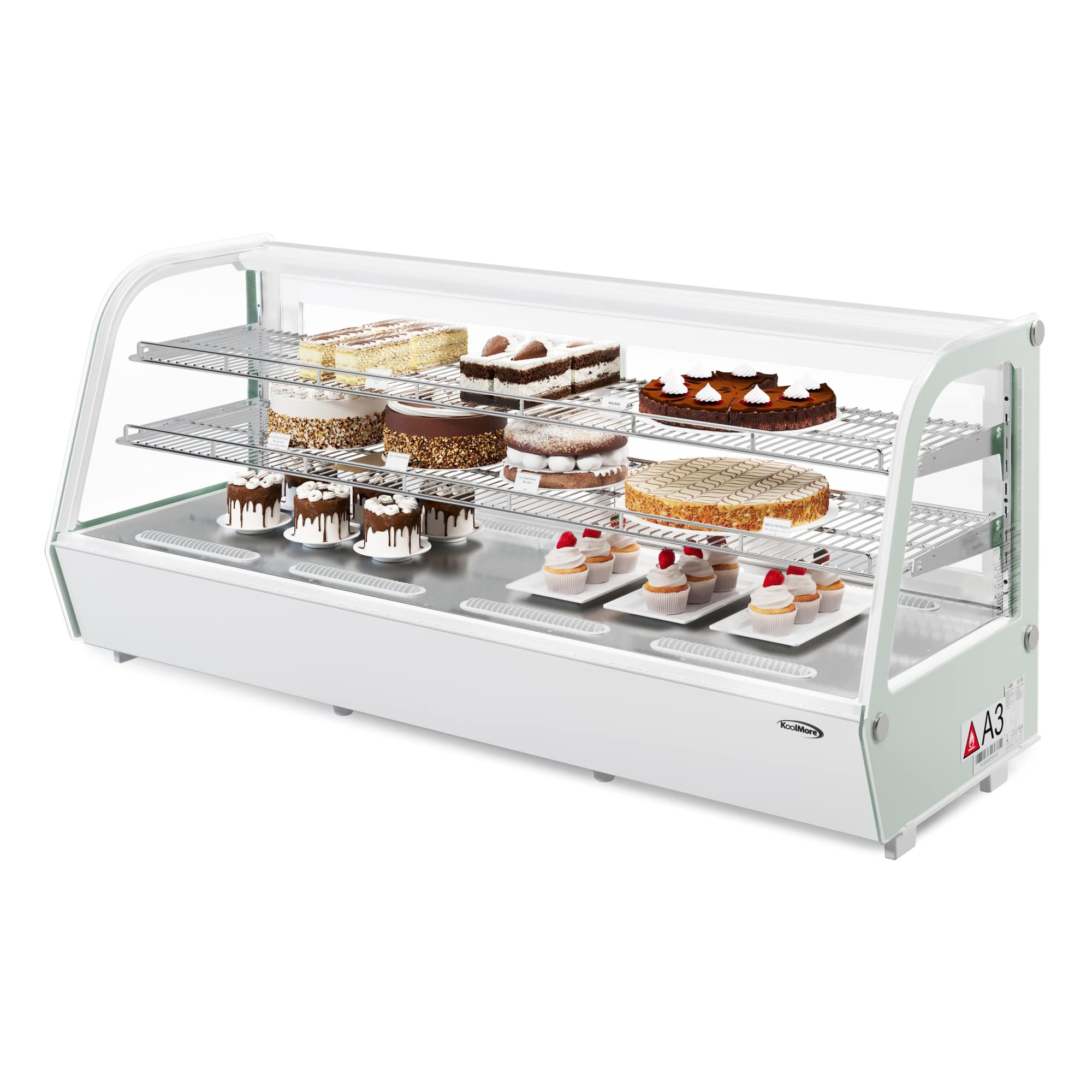 Koolmore - 60 in. Countertop Bakery Display Refrigerator, 8 cu. ft. (CDC-8C-WH) - White