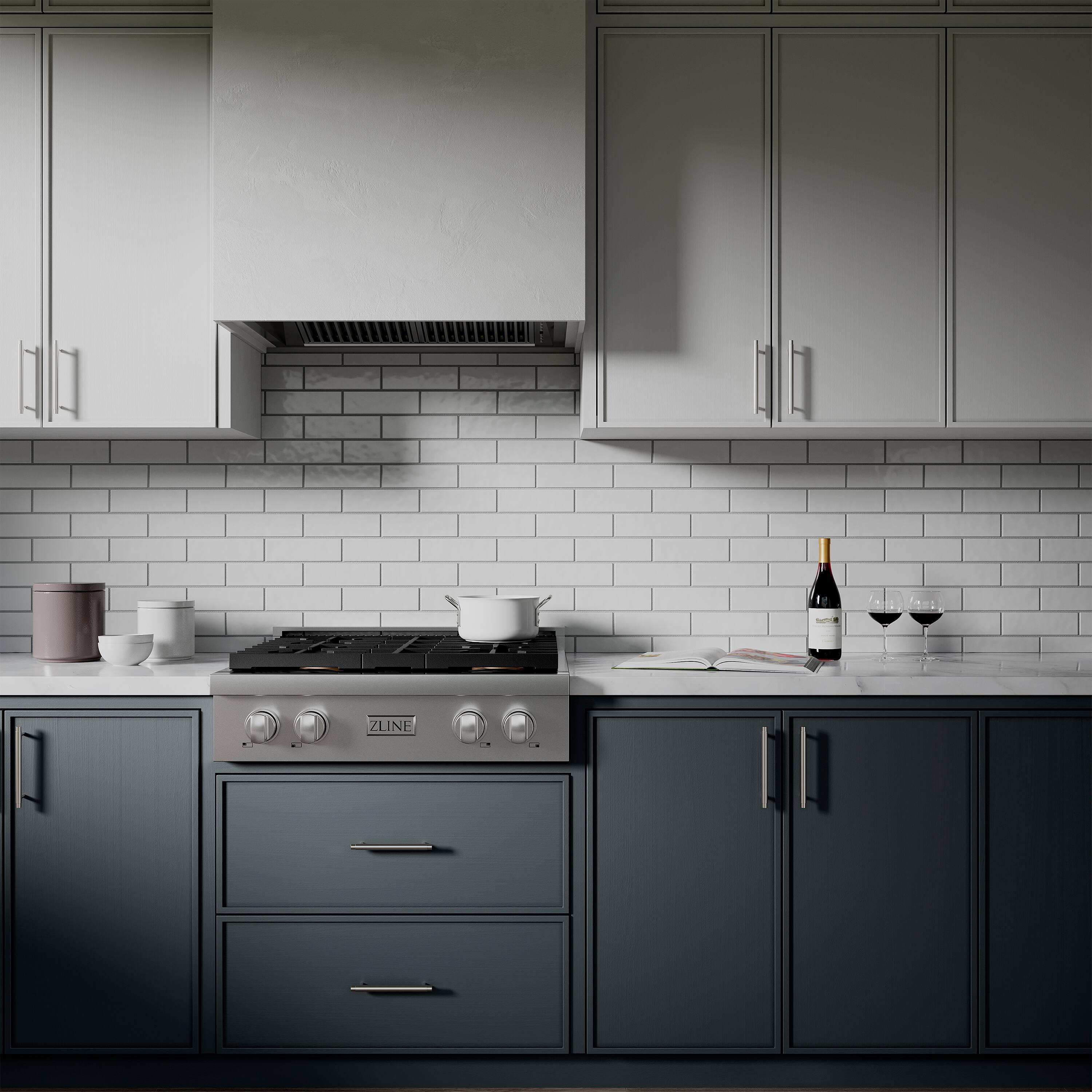 Alt View 4. ZLINE - ZLINE 30 in. Paramount Gas Built-In Gas Cooktop with 4 Burner DuoPro Cooktop in Stainless Steel (PSRT30) - Stainless Steel.