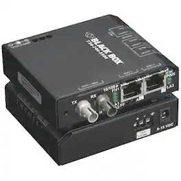 Black Box Network Services - Standard Media Converter Switch - 2 X Rj-45 , 1 X Sc Duplex - 10/100base-tx, 100base-x - External, Rack-mountable