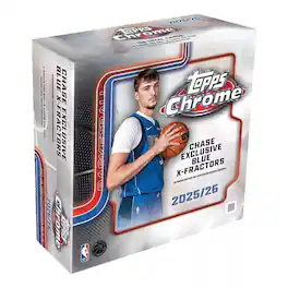 Topps - 2025-26 Basketball NBA Chrome Basketball Trading Card Mega Box